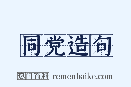 同党造句是什么意思的图片